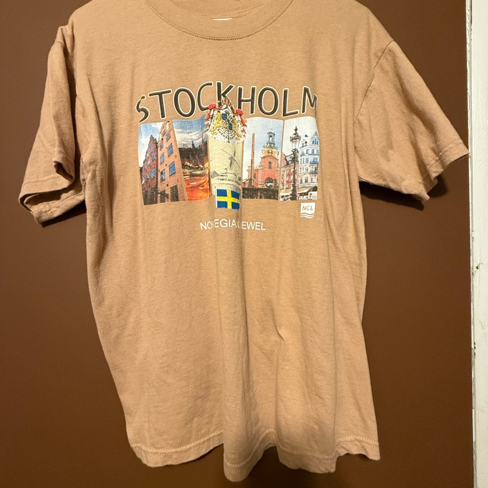 Stockholm Graphic Tan T-Shirt